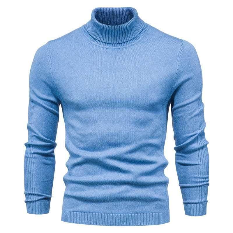 High Neck Men's Casual Knit Sweater – Warm & Stylish - ZA-Zola