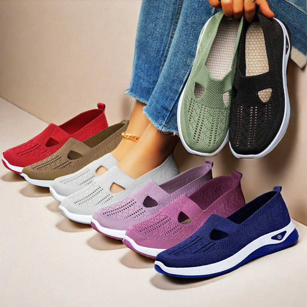 Women’s Mesh Flats Breathable Slip On Casual Comfort Shoes