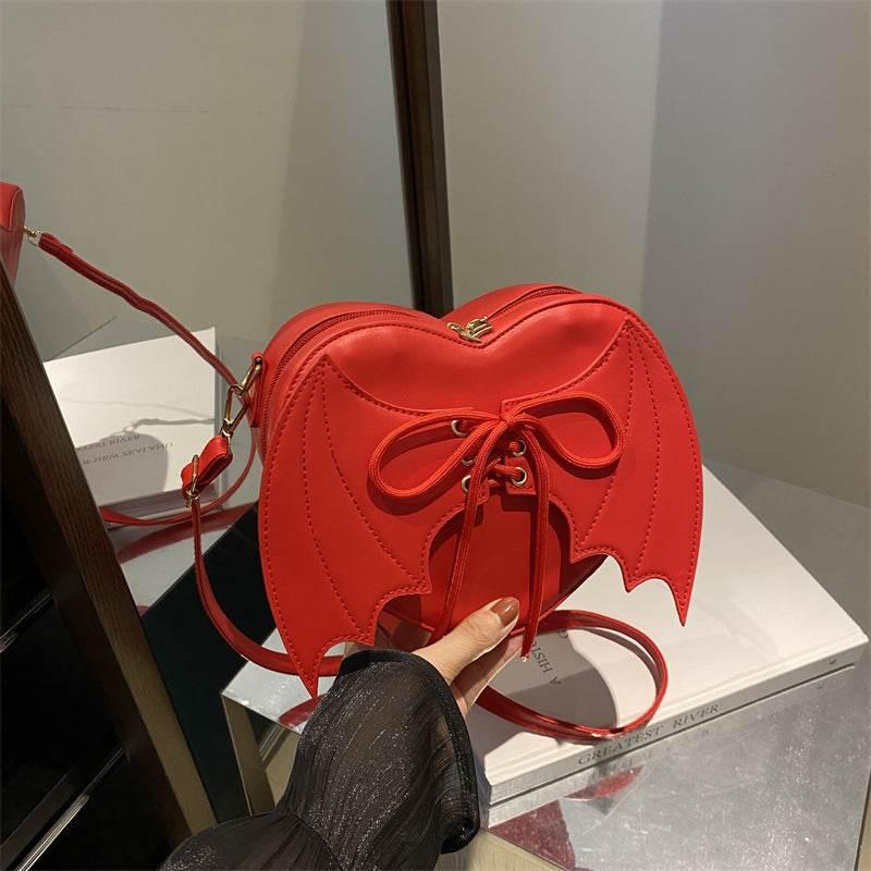 ZA-Zola Heart Shape Bat Wing Crossbody Bag - ZA-Zola