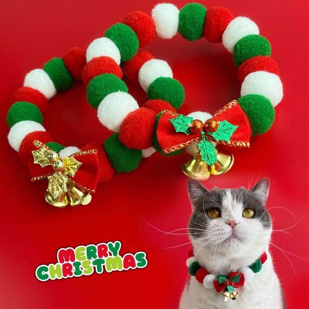 Christmas Plush Dog & Cat Collar – Festive & Cozy - ZA-Zola