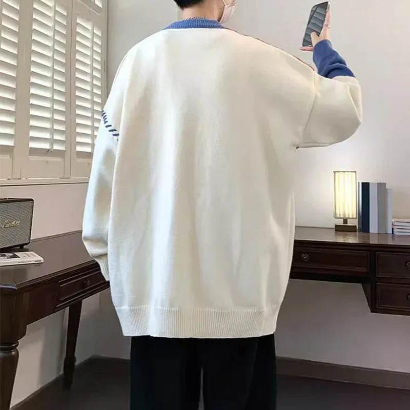 Colorblock Men's Pullover Sweater - Winter Fashion - ZA-Zola