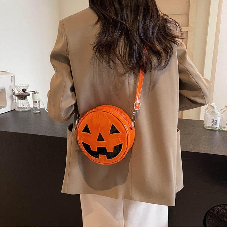 ZA-Zola Halloween Pumpkin Small Round Shoulder Bag - ZA-Zola