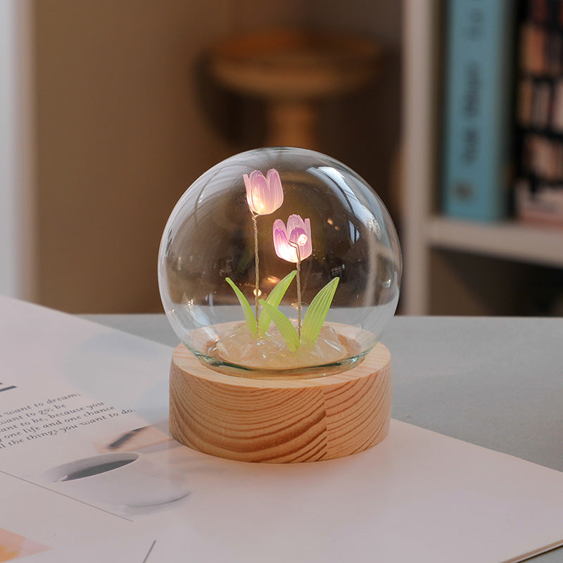 Artificial Tulip Night Light | DIY LED Bedside Flower Lamp