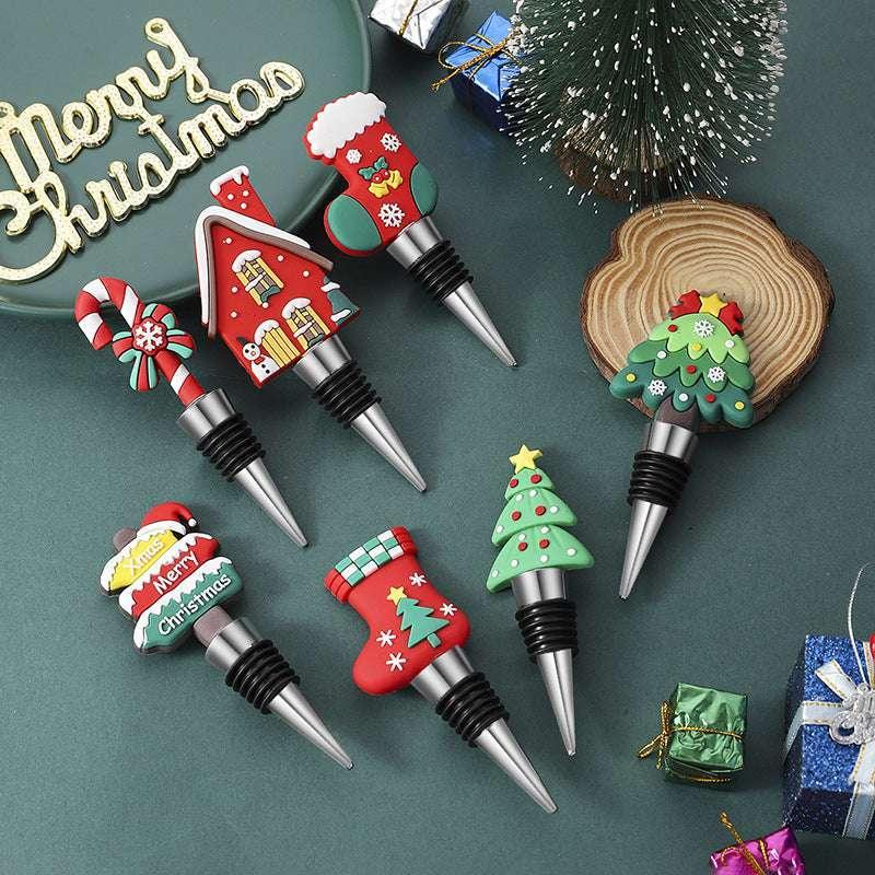 Christmas Wine Stopper – Festive Tree Sealed Bottle Cork for Parties - ZA-Zola