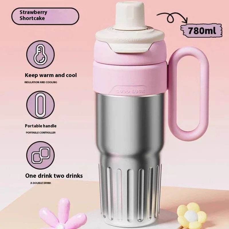 780ml Gradient Thermal Cup with Lid & Straw - ZA-Zola