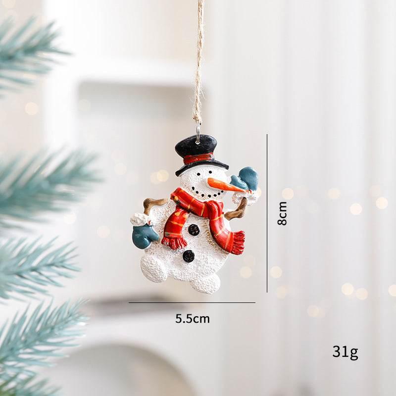 Christmas Gingerbread Snowman Pendant Cute Small Decor - ZA-Zola