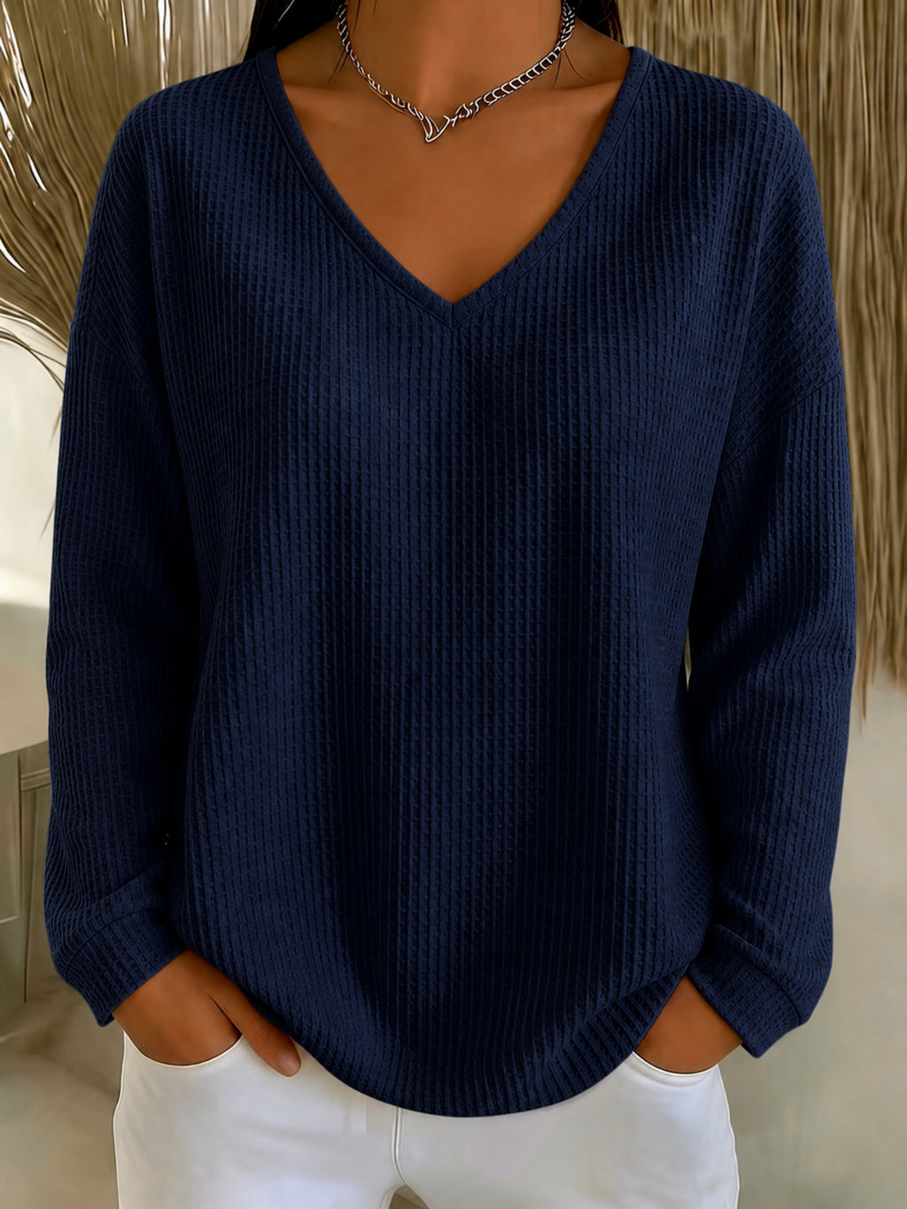 Printed Blouse for Women | Blue Casual Leisure Top