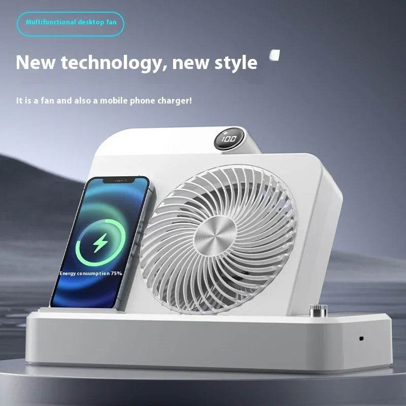 Folding Desk Fan with Wireless Phone Charger - ZA-Zola