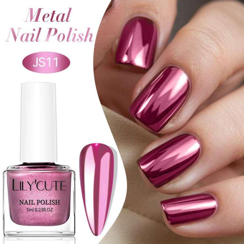 Metallic Mirror Nail Polish – Quick-Dry, No Baking Needed - ZA-Zola