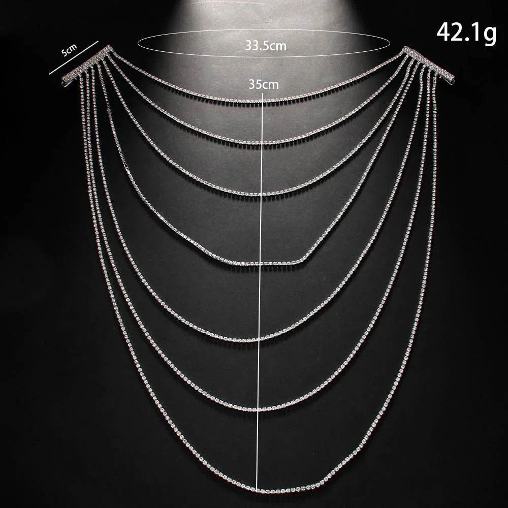 Shop Shining Rhinestone Multi-layer Hair Barrettes - ZA-Zola