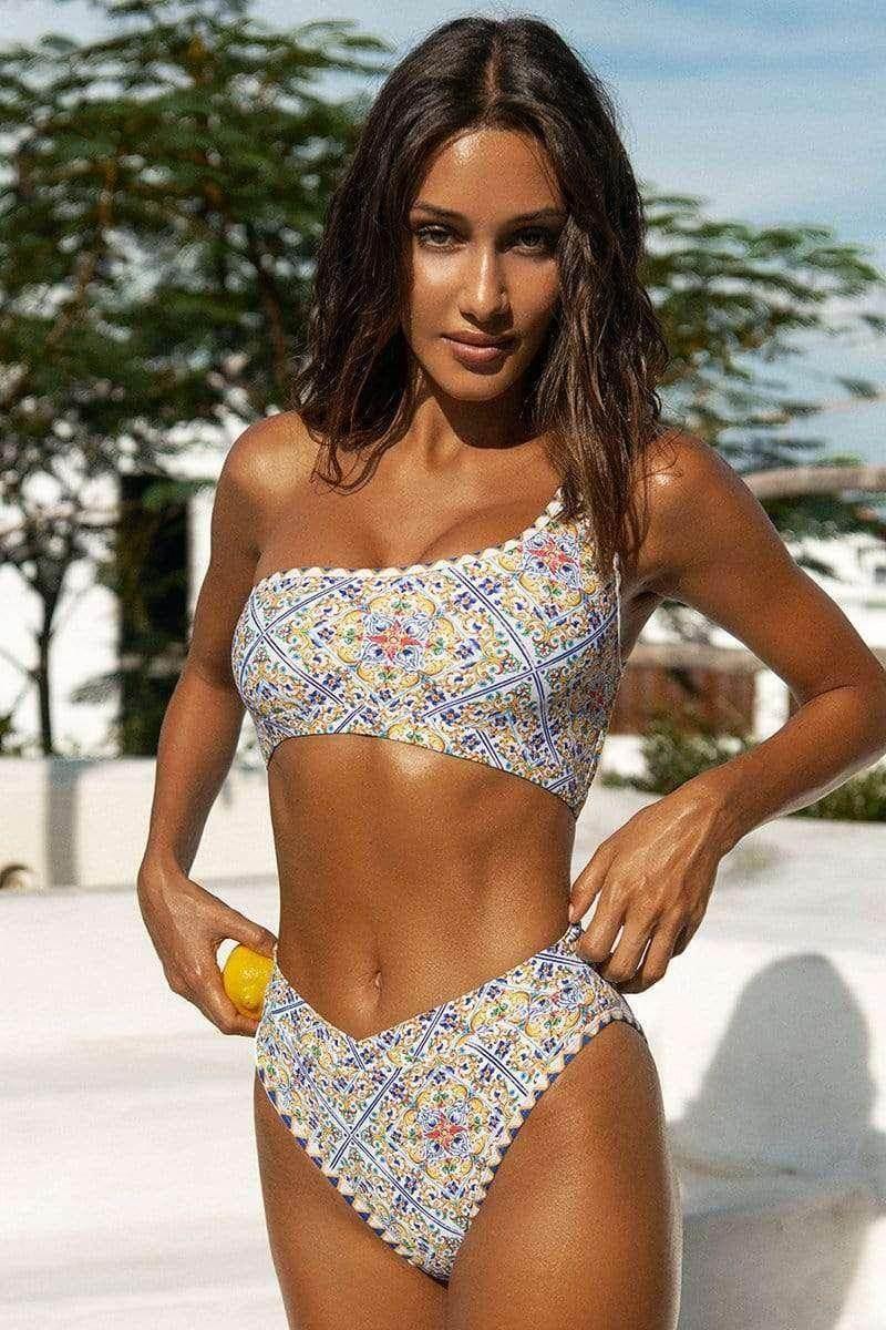 Ethnic Print High Waist Bikini for Women - ZA-Zola