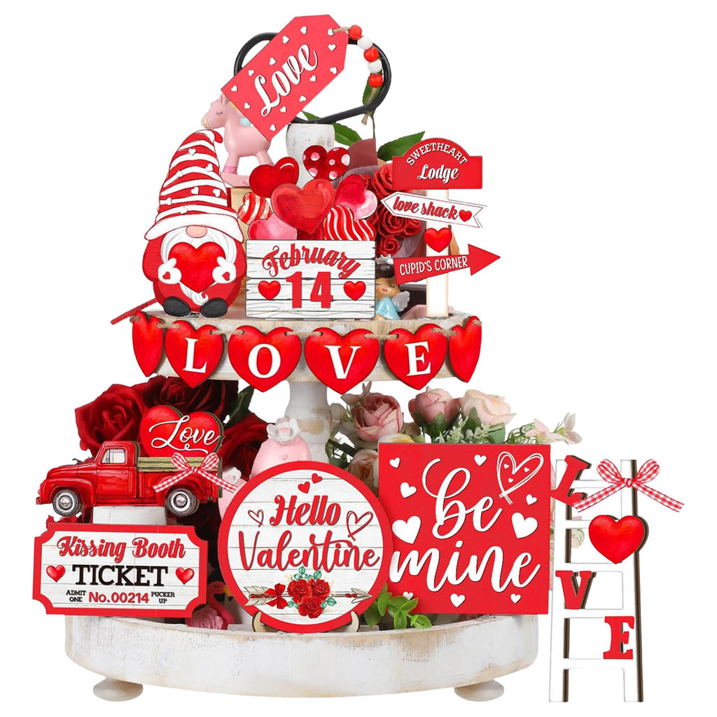 Wooden Decorative Tray Ornament | Human Day Party Décor