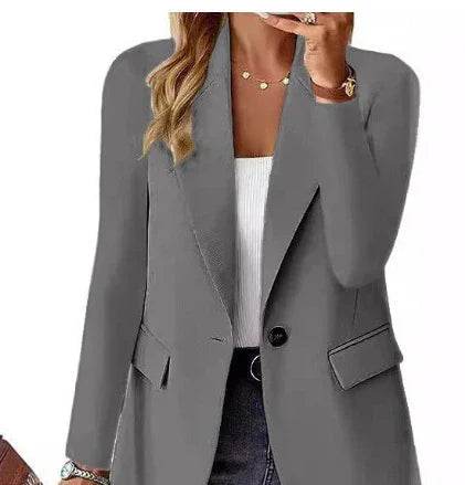 Women’s Autumn Solid Color Suit Jacket - ZA-Zola
