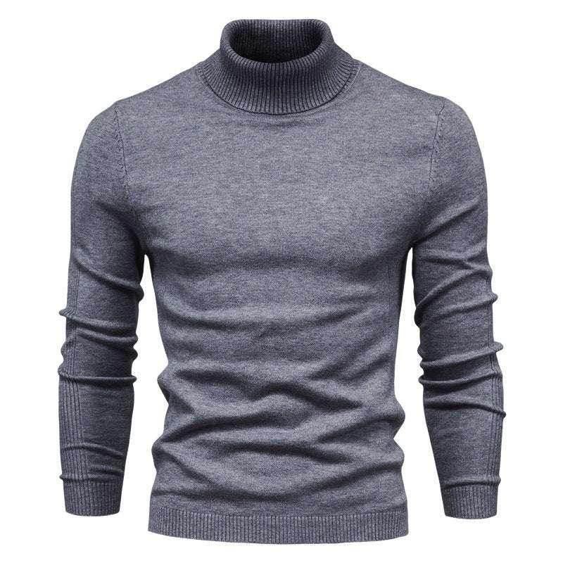High Neck Men's Casual Knit Sweater – Warm & Stylish - ZA-Zola