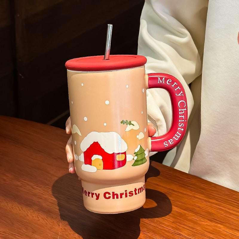 Christmas Ceramic Cup – Large 800ml Festive Mug Gift for Holidays - ZA-Zola