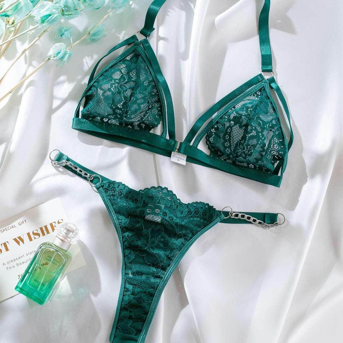 European & American Lace Seduction Lingerie T-back Suit - ZA-Zola