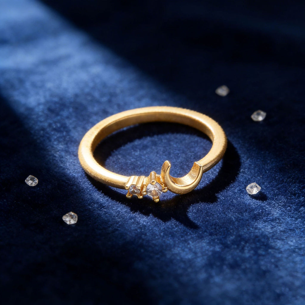 Star And Moon Ring | Light Luxury Fashion Ring