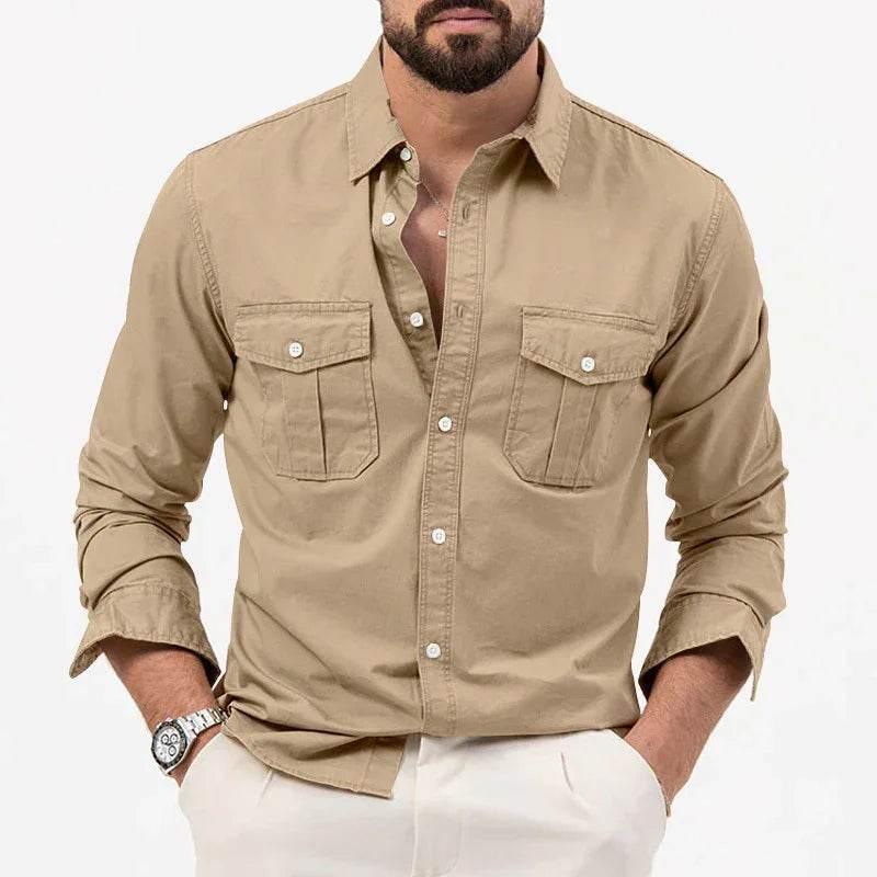 Men's Multi-Pocket Casual Long Sleeve Shirt - ZA-Zola - ZA-Zola