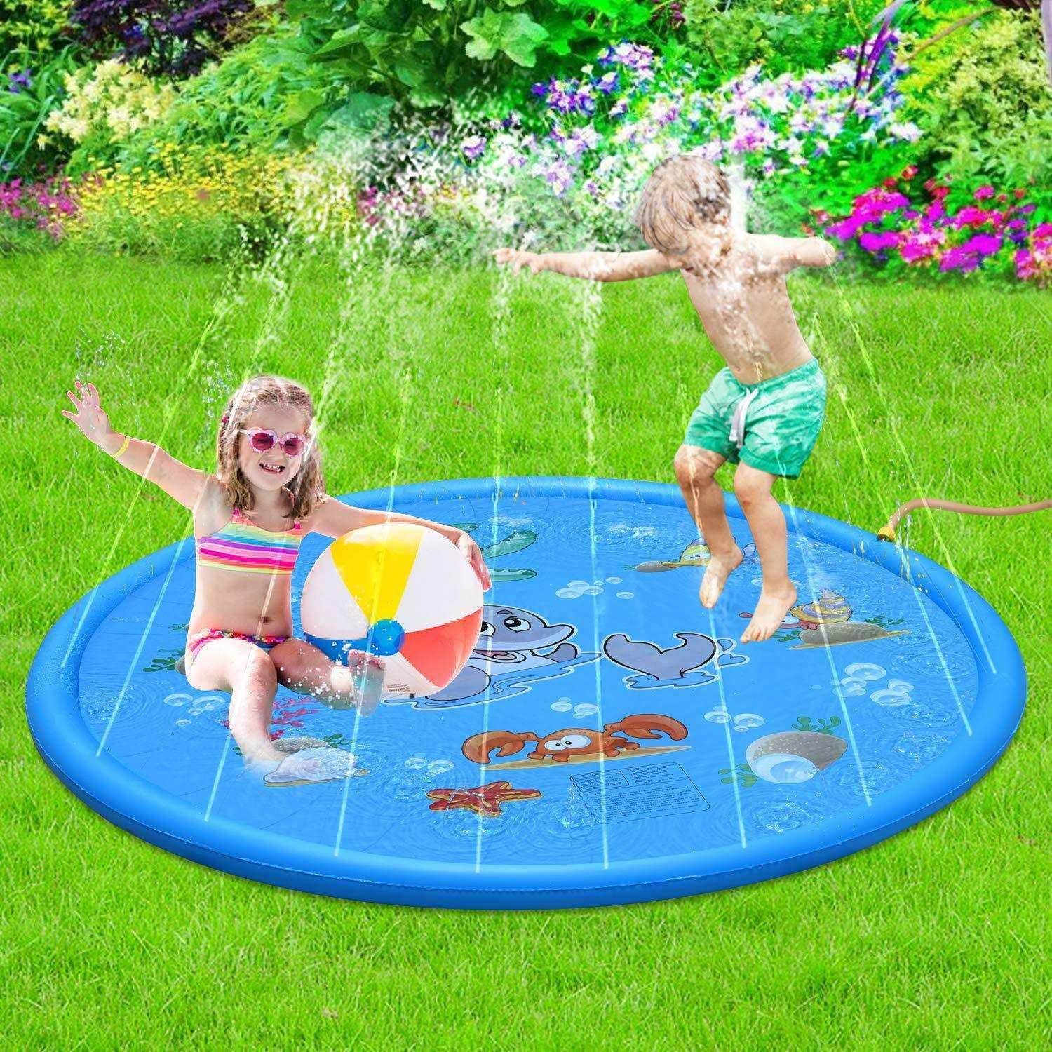 Kids Water Spray Splash Play Mat for Outdoor Fun - ZA-Zola