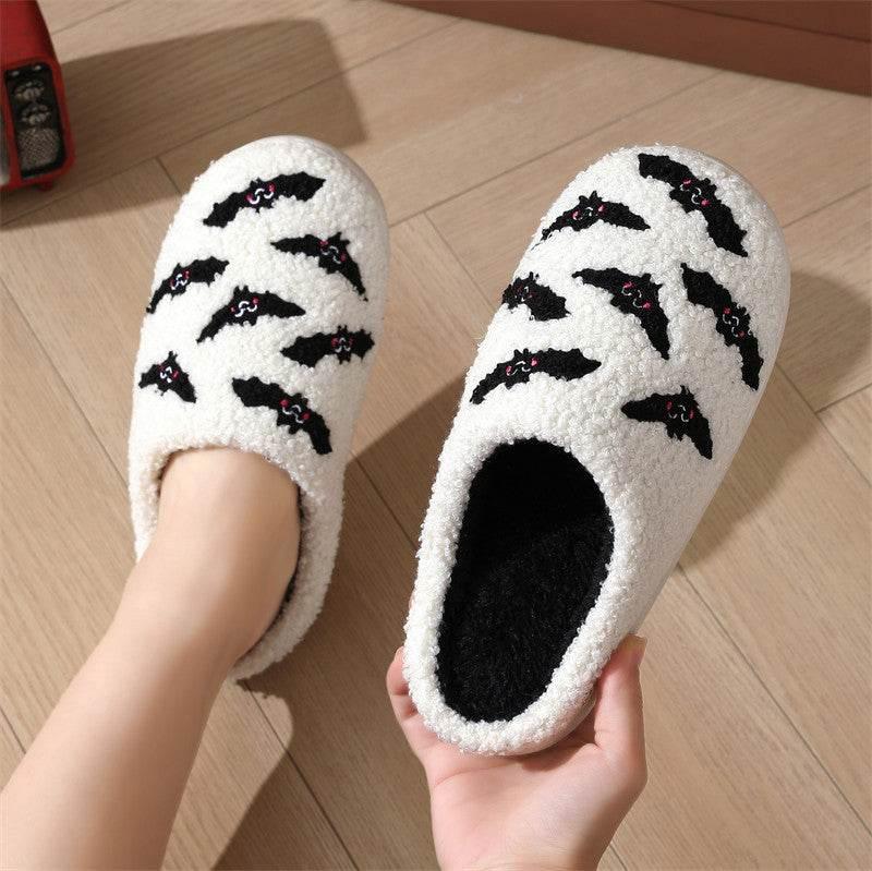 Halloween Skull Rose Indoor Slippers Women - ZA-Zola