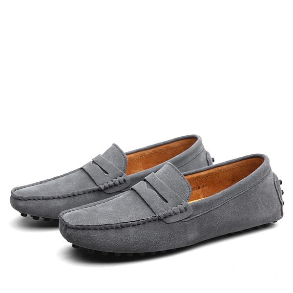 Men’s Cowhide Leather Casual Shoes Anti-Slip Comfort Footwear