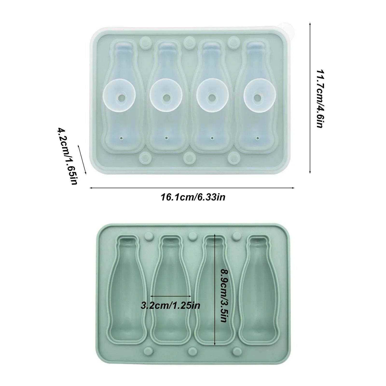 Coke Bottle Ice Mold Tray with Silicone Cover - ZA-Zola