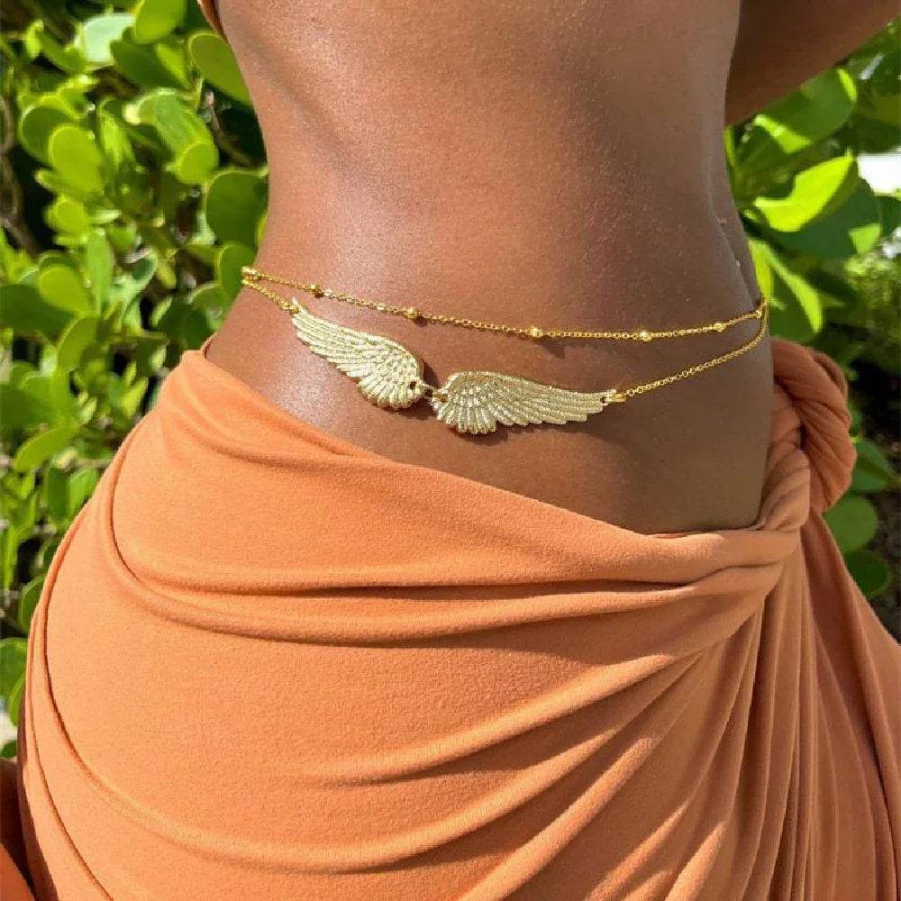 Double Wings Angel Waist Chain – Beach Jewelry for Women - ZA-Zola