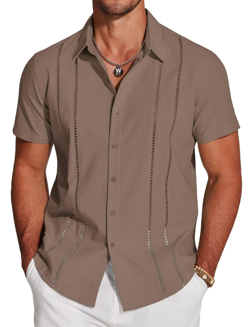 Men’s Hawaii Holiday Linen Shirt | Trendy Wild Summer Lapel Shirt