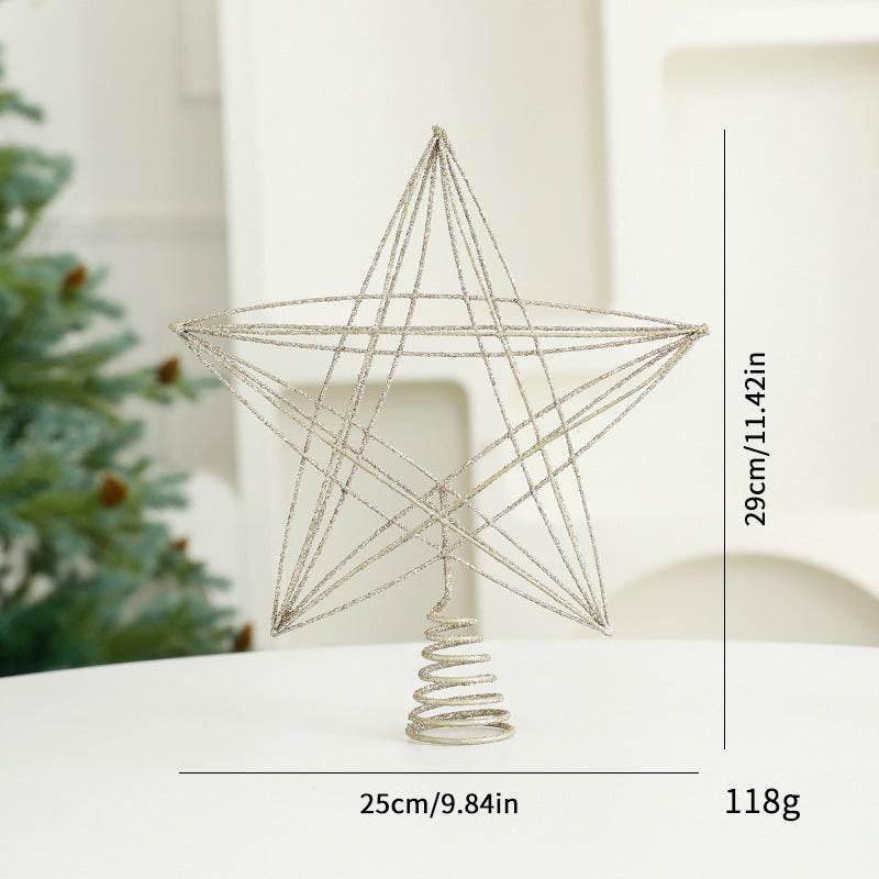 Eight Awn Star Christmas Decoration Ornament | Champagne & Silver - ZA-Zola
