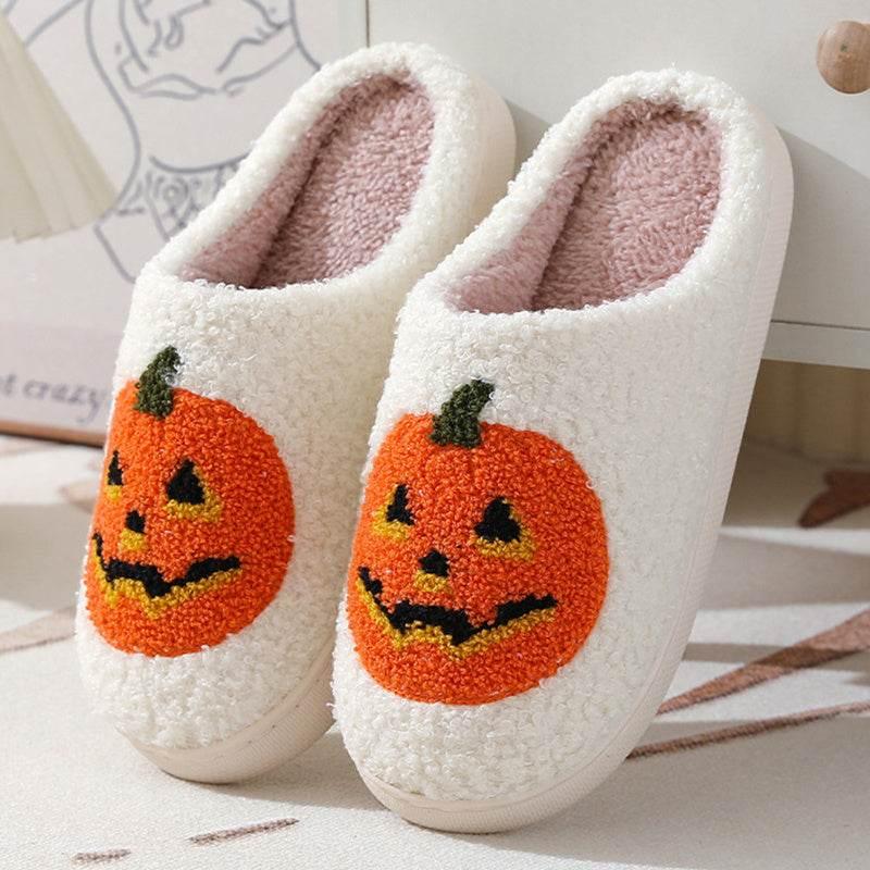 ZA-Zola Halloween Pumpkin Plush Slippers - ZA-Zola