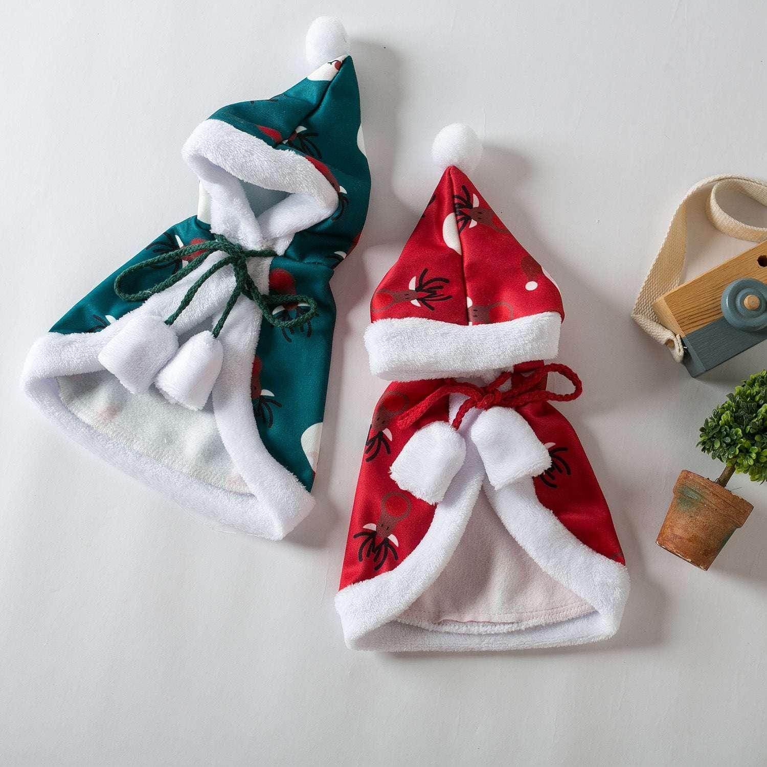 Festive Pet Cloak - Red & Green | Perfect Holiday Outfit - ZA-Zola