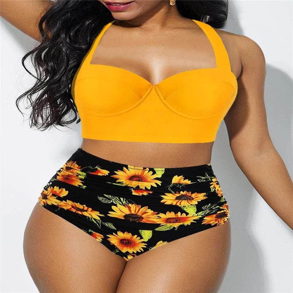 Plus-Size High-Waisted Sexy Swimsuit - ZA-Zola