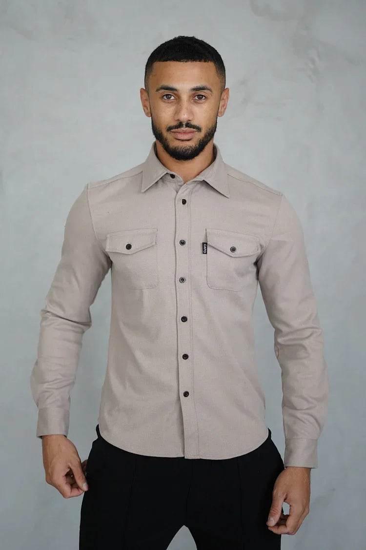 Men's Casual Slim Fit Brushed Shirt – Winter Style - ZA-Zola
