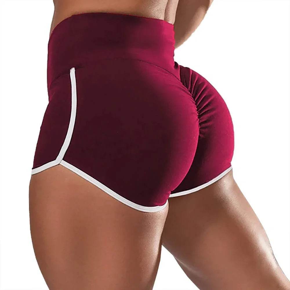 Sexy Solid Color High Waist Sports Shorts – Tight & Comfortable - ZA-Zola