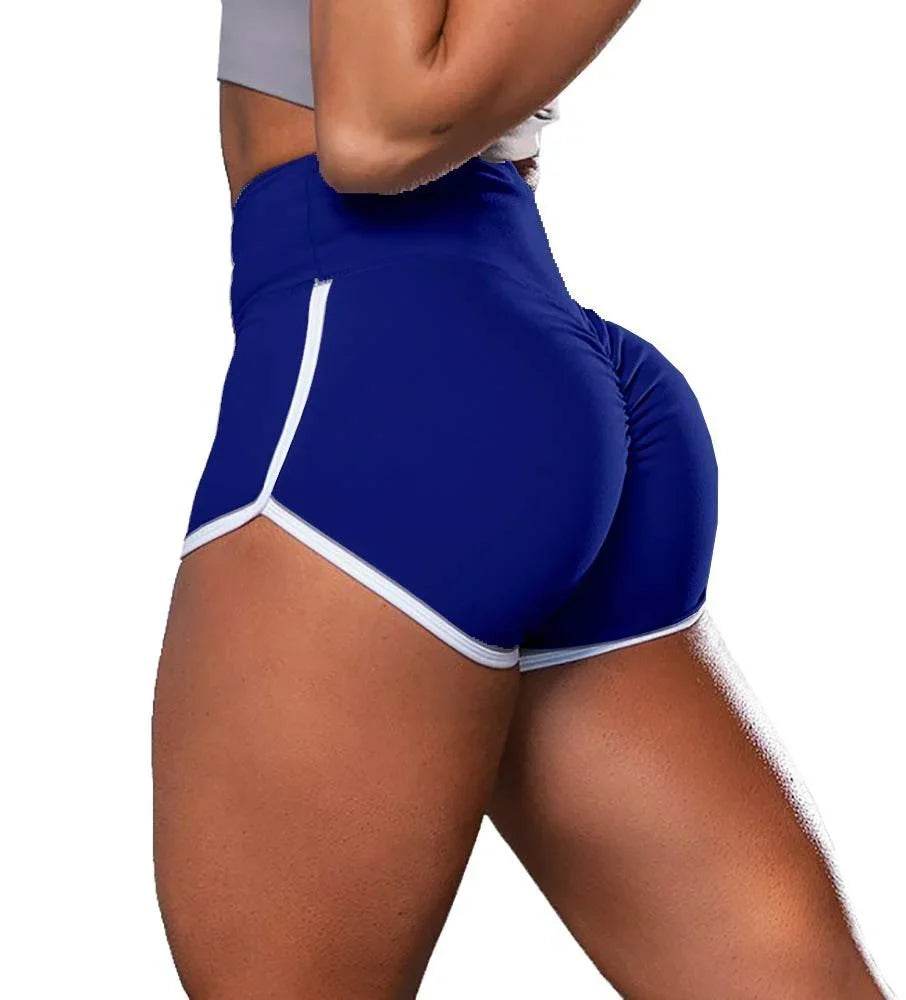 Sexy Solid Color High Waist Sports Shorts – Tight & Comfortable - ZA-Zola