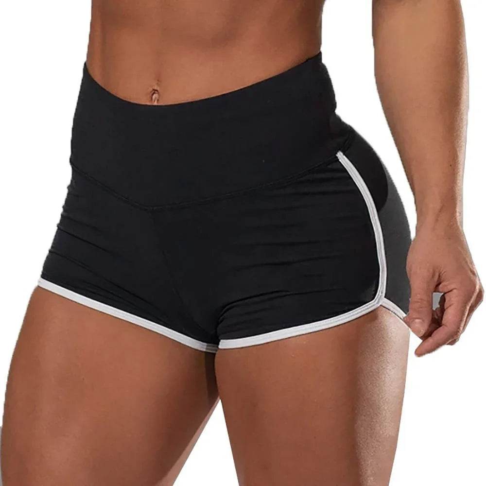 Sexy Solid Color High Waist Sports Shorts – Tight & Comfortable - ZA-Zola