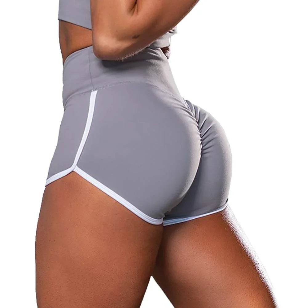 Sexy Solid Color High Waist Sports Shorts – Tight & Comfortable - ZA-Zola