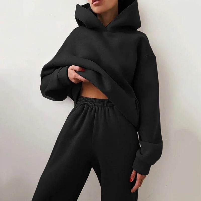Simple Solid Color Hooded Suit – Shop Now! - ZA-Zola