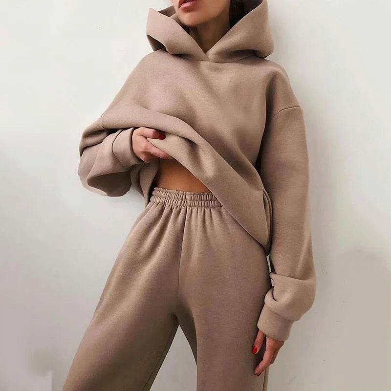 Simple Solid Color Hooded Suit – Shop Now! - ZA-Zola