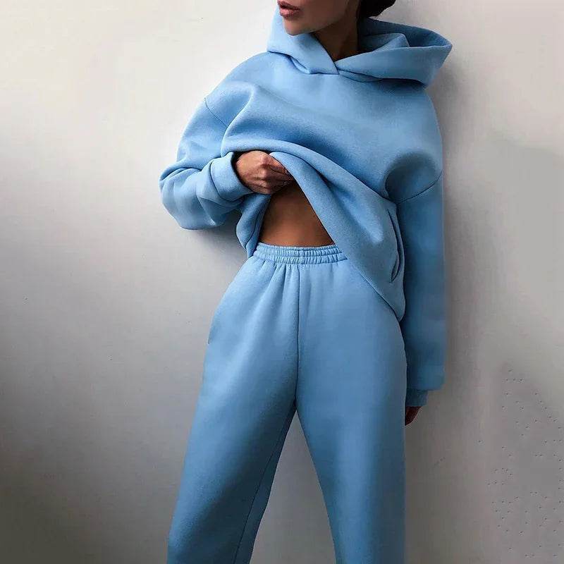 Simple Solid Color Hooded Suit – Shop Now! - ZA-Zola