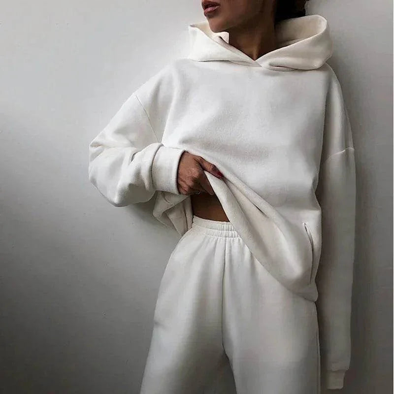 Simple Solid Color Hooded Suit – Shop Now! - ZA-Zola