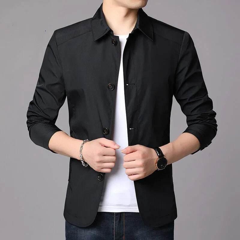 Men's Solid Color Loose Lapel Jacket | Fashion City Style - ZA-Zola