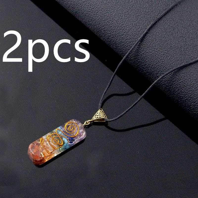 Gravel Seven Chakra Spirit Pendant Necklace - ZA-Zola