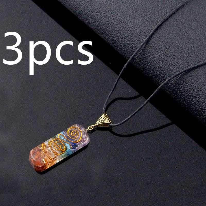 Gravel Seven Chakra Spirit Pendant Necklace - ZA-Zola