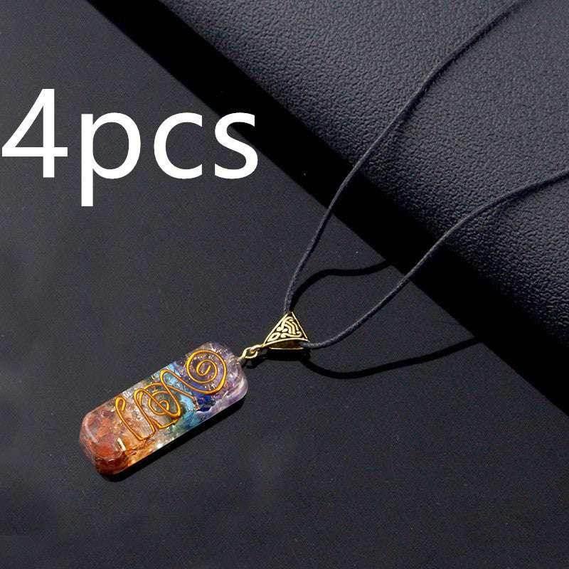 Gravel Seven Chakra Spirit Pendant Necklace - ZA-Zola