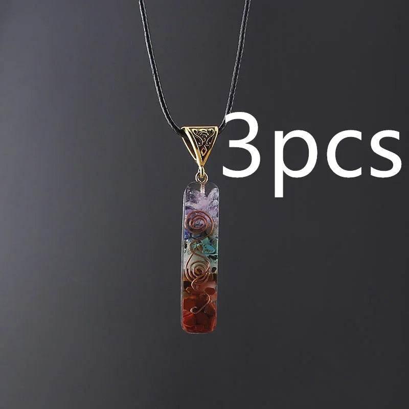 Gravel Seven Chakra Spirit Pendant Necklace - ZA-Zola