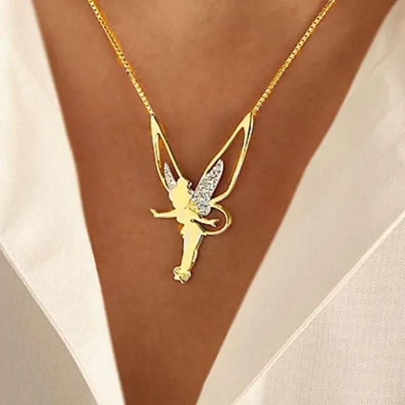 Diamond Angel Wings Necklace – Radiant Charm Gift - ZA-Zola