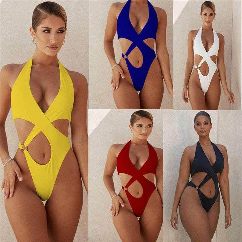 Sexy One-Piece Slim Swimsuit – Backless & Sleek - ZA-Zola