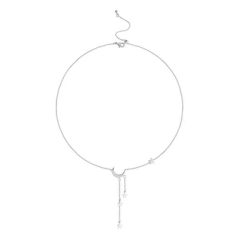 Star and Moon Pendant Clavicle Chain Necklace - ZA-Zola