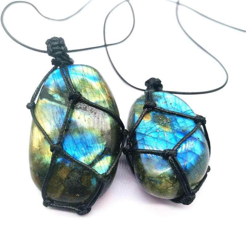 Natural Labradorite Moonstone Pendant Necklace - ZA-Zola